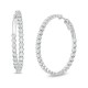 Marilyn Monroe Collection 3 CT TW Journey Diamond Inside-Out Hoop Earrings in 10K White Gold